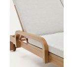 Tumbona doble Sonsaura de madera maciza de eucalipto