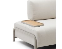 Small Compo tray in oak veneer with natural finish and grey metal structure