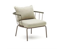 DE_Fauteuil Salguer en corde et acier finition peinture marron