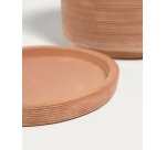 Lot de 2 pots avec soucoupe en terre cuite Karlina Ø 33 cm / Ø 24 cm