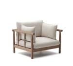 Fauteuil Sacova en bois d'eucalyptus massif
