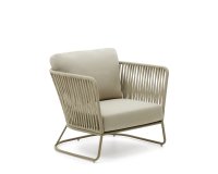 Saconca outdoor armchair made of cord and green galvanised steel