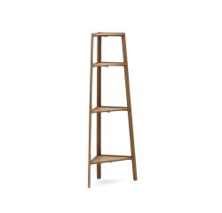 Estantería de exterior Victora de madera maciza de acacia 42 x 150 cm 