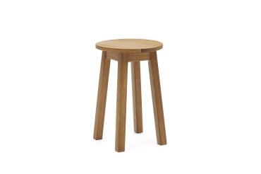 Repose-pieds de jardin Amel en bois d'acacia