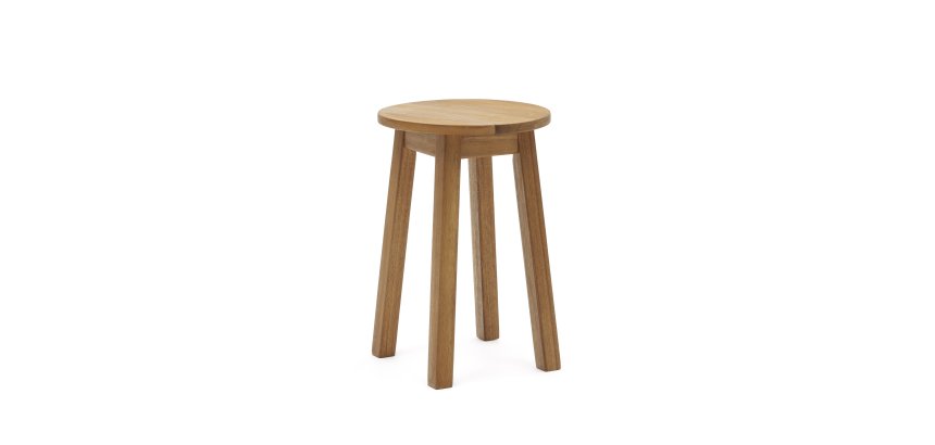 Repose-pieds de jardin Amel en bois d'acacia