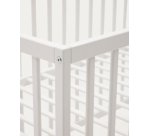 Shantal solid ash wood cot in white finish, 60 x 120 cm