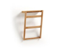 Porte-serviettes mural Kuveni en bois massif de teck 40 x 63 cm