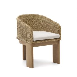 Xoriguer chair in synthetic rattan and 100% FSC solid eucalyptus wood