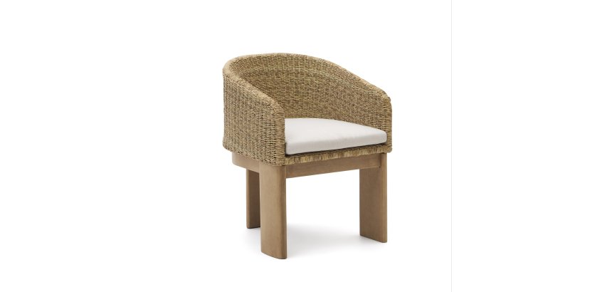 Chaise Xoriguer en rotin synthétique et bois d’eucalyptus