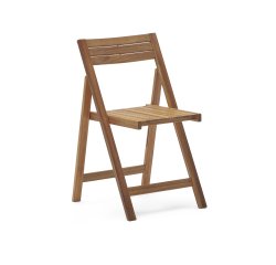Chaise de jardin pliante Sadirar en bois d'acacia