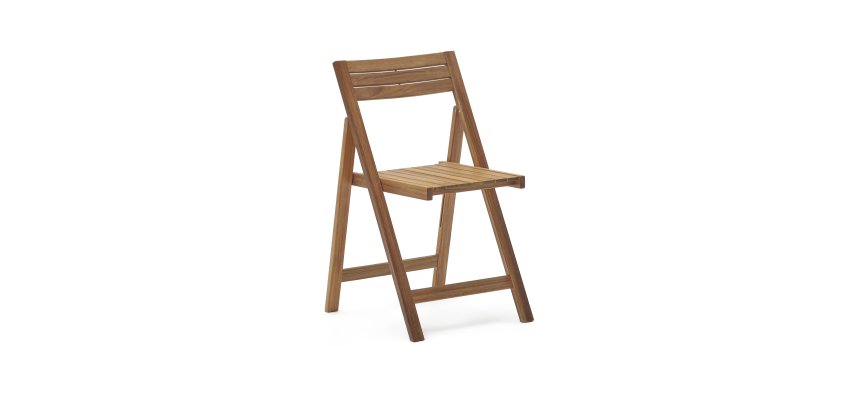 Chaise d'extérieur pliante Sadirar en bois d'acacia