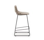 Tabouret Zahara pieds en acier finition noire H 65 cm