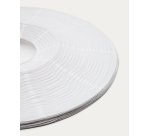 Abat-jour pour plafonnier Hila en papier blanc et placage en bois naturel