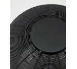 Lampe de table baladeuse grand format Saranella en rotin synthétique noir
