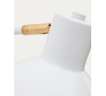 Aplique pequeño Aria de acero con acabado blanco