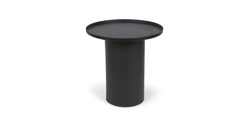 Fleksa round side table in black metal Ø 45 cm