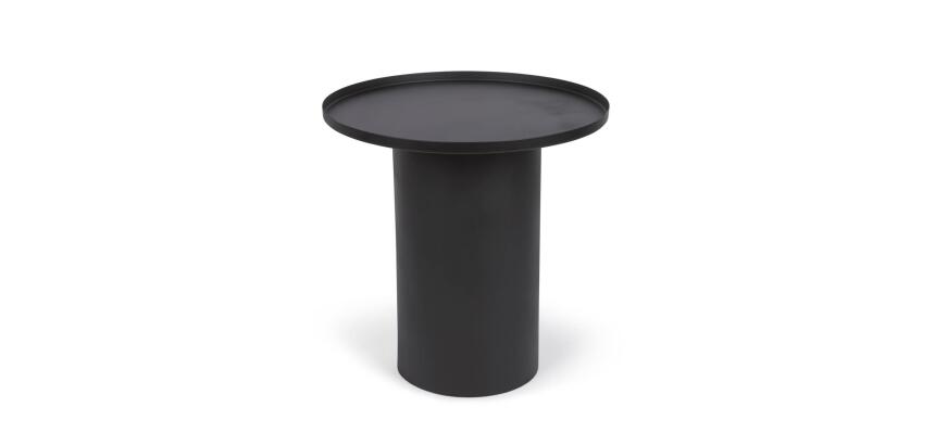 Bijzettafel Fleksa rond in zwart metaal Ø 45 cm