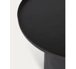 Bijzettafel Fleksa rond in zwart metaal Ø 45 cm