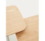 Ensemble de 2 tables d'appoint Watse placage chêne et métal peint blanc mat