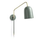 Applique murale Audrie en acier peint en vert