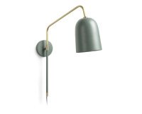 Stalen wandlamp Audrie met groene afwerking