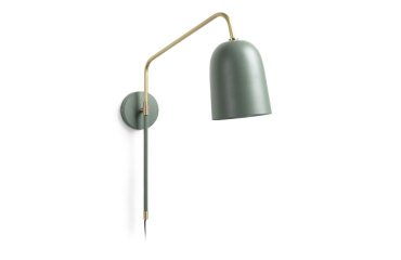 Applique murale Audrie en acier peint en vert