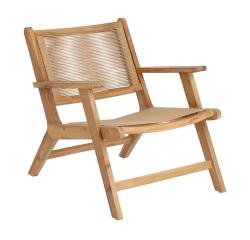 Sillón Geralda madera maciza acacia con acabado natural FSC 100%