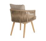 Chaise Hemilce - corde beige - pieds en bois d'acacia massif