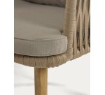 Chaise Hemilce - corde beige - pieds en bois d'acacia massif