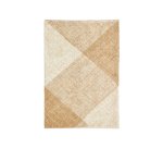 Tapis Maelan en jute et coton à carreaux naturel  160 x 230 cm