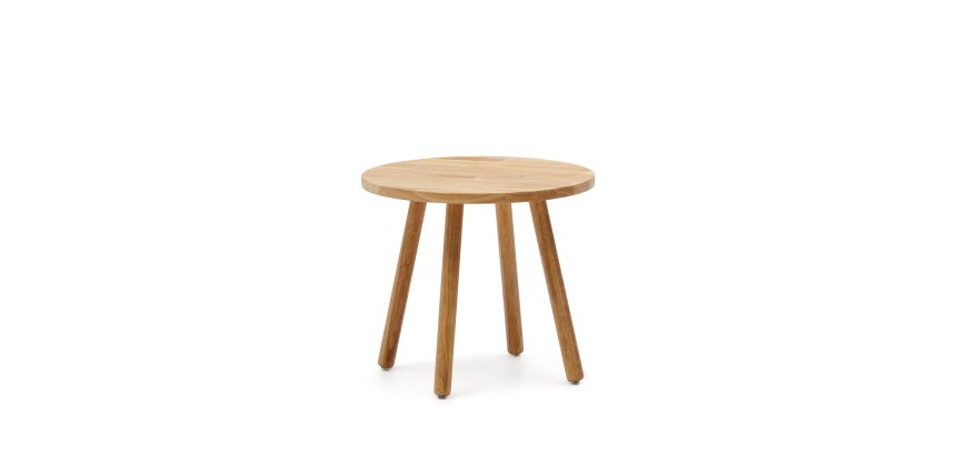 Mesa infantil redonda Dilcia de madera maciza de caucho Ø 55 cm