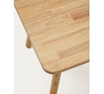Table enfant carrée Dilcia bois d'hévéa massif 55 x 55cm