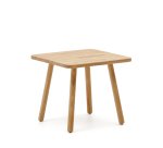 Table enfant carrée Dilcia bois d'hévéa massif 55 x 55cm