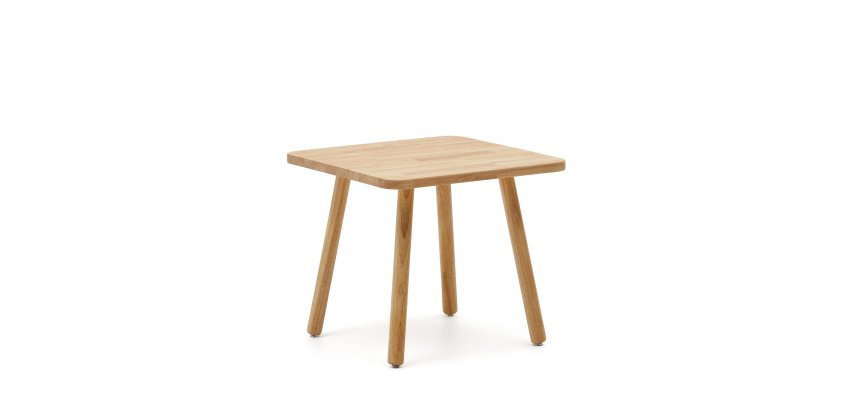 Table enfant carrée Dilcia bois d'hévéa massif 55 x 55cm