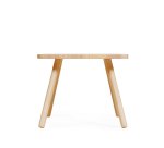 Table enfant carrée Dilcia bois d'hévéa massif 55 x 55cm