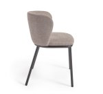 Chaise Ciselia tissus chenille pieds acier