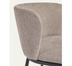 Chaise Ciselia tissus chenille pieds acier