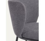 Chaise Ciselia tissus chenille pieds acier