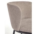 DE_Tabouret Ciselia en chenille marron clair et pieds en acier peint noir hauteur 65 cm