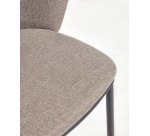 DE_Tabouret Ciselia en chenille marron clair et pieds en acier peint noir hauteur 65 cm