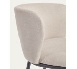 Tabouret Ciselia tissus chenille et pied acier H.75 cm