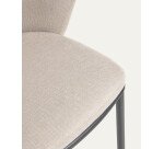 Tabouret Ciselia tissus chenille et pied acier H.75 cm