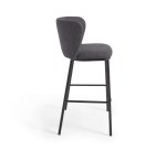 Tabouret Ciselia tissus chenille et pied acier H.75 cm