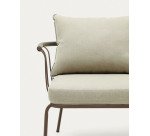 Canapé Salguer 2 places en corde verde et acier finition peinture marron 134 cm