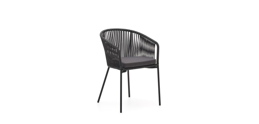 Chaise Yanet - corde - pieds acier galvanisé