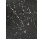 Table Vashti ronde en grès cerame et pieds noire Ø 120 - 160 cm