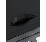 Table Vashti ronde en grès cerame et pieds noire Ø 120 - 160 cm