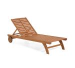 Bain de soleil Beila en bois massif d'eucalyptus