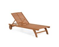 Beila solid eucalyptus wood outdoor sun lounger
