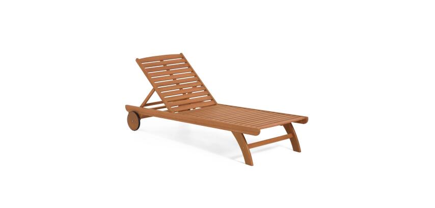 Bain de soleil Beila en bois massif d'eucalyptus